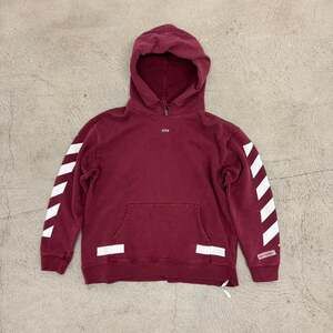 Off-White Seeing Things Burgundy Diagonal Arrows Hoodie